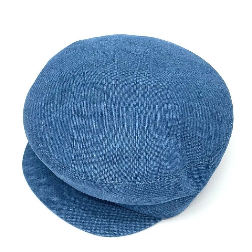 HERMES Casquette hat hemp blue